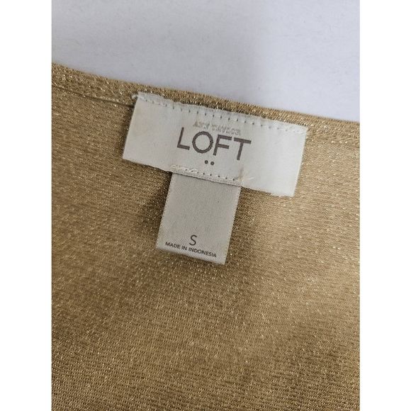 J. Crew Gold Sparkly Sleeveless Blouse small - Picture 7 of 9